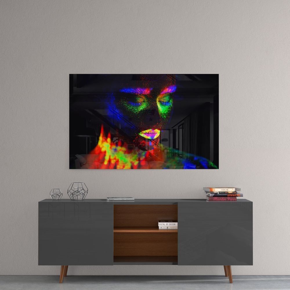 Kadın Portre Cam Tablo No:2005