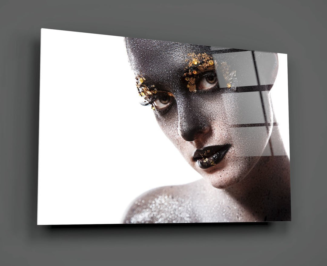 Kadın Portre Cam Tablo No:2007