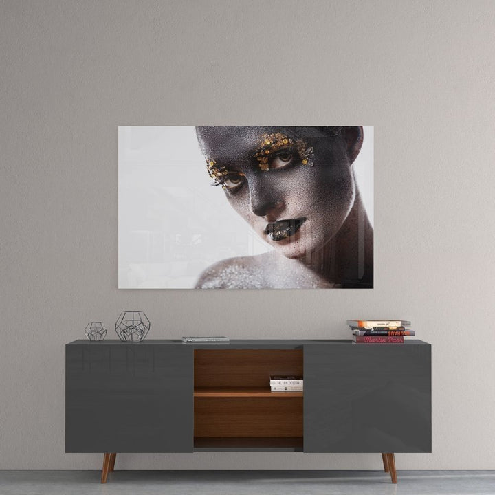 Kadın Portre Cam Tablo No:2007