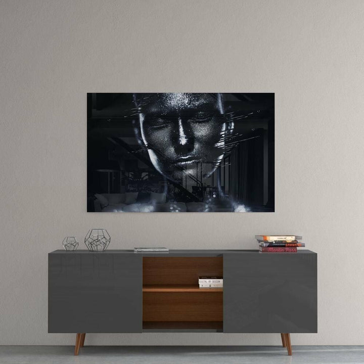 Kadın Portre Cam Tablo No:2008