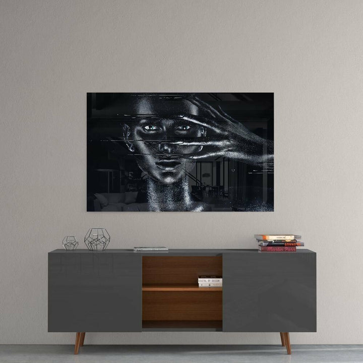 Kadın Portre Cam Tablo No:2009