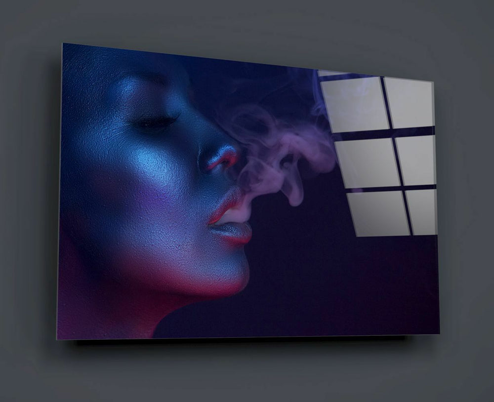 Kadın Portre Cam Tablo No:2029