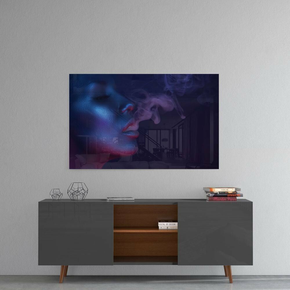 Kadın Portre Cam Tablo No:2029