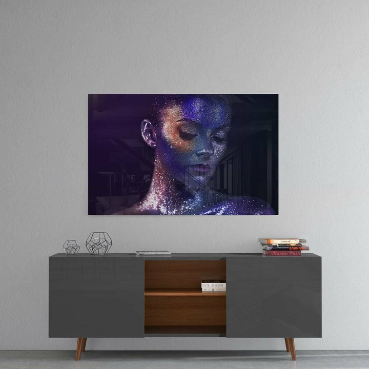 Kadın Portre Cam Tablo No:2030