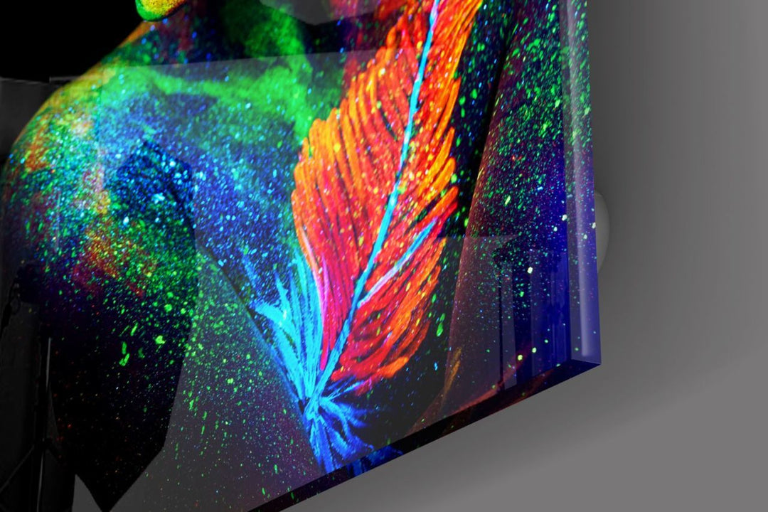 Kadın Portre Cam Tablo No:2091