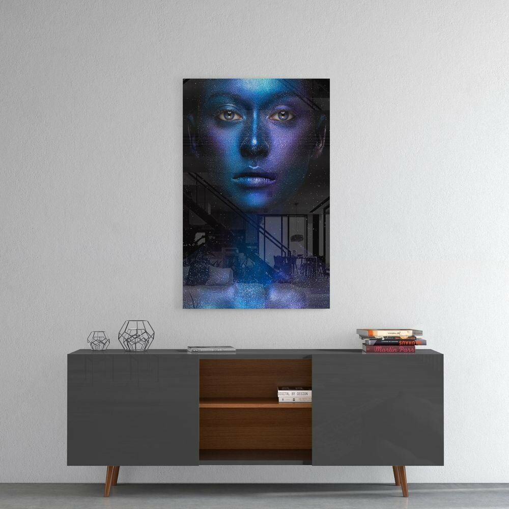 Kadın Portre Cam Tablo No:2092