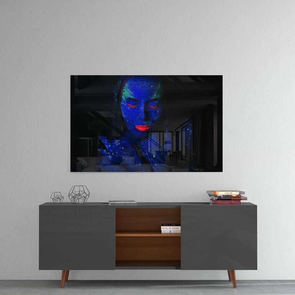 Kadın Portre Cam Tablo No:2097