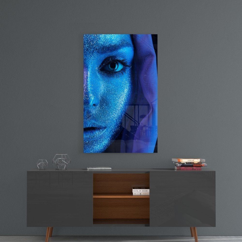 Kadın Portre Cam Tablo No:5077