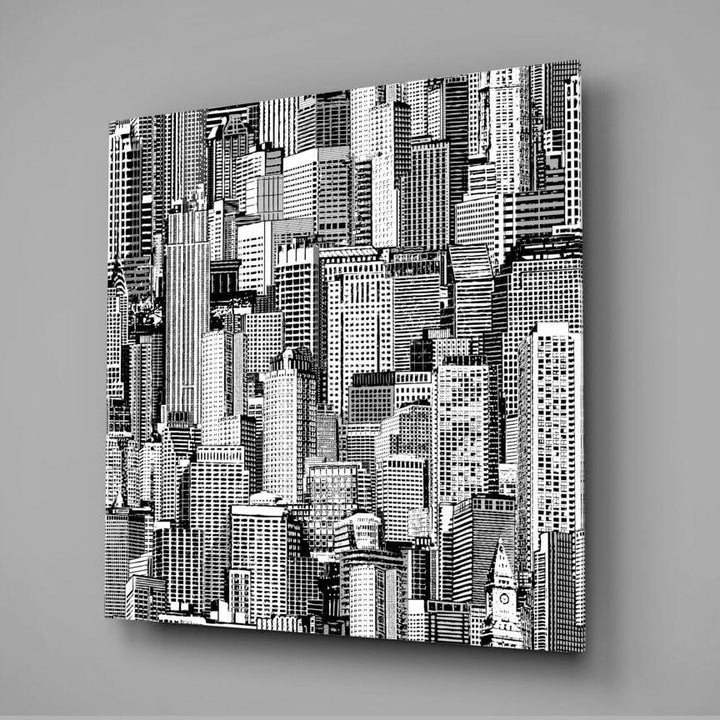 Kalabalıktaki Yalnızlık Cam Tablo