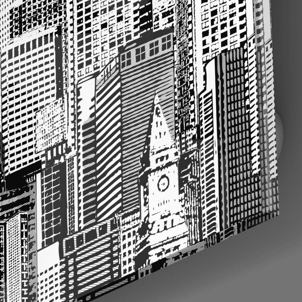 Kalabalıktaki Yalnızlık Cam Tablo