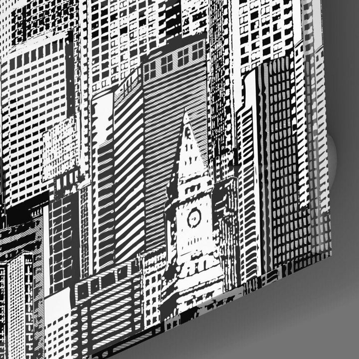 Kalabalıktaki Yalnızlık Cam Tablo