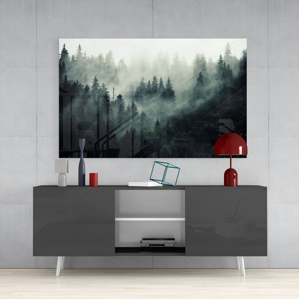 Karanlığın Manzarası Cam Tablo