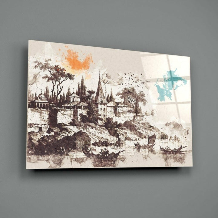 Kavak Sarayı İlüstrasyon Cam Tablo