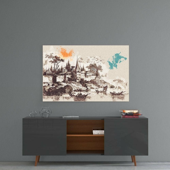 Kavak Sarayı İlüstrasyon Cam Tablo