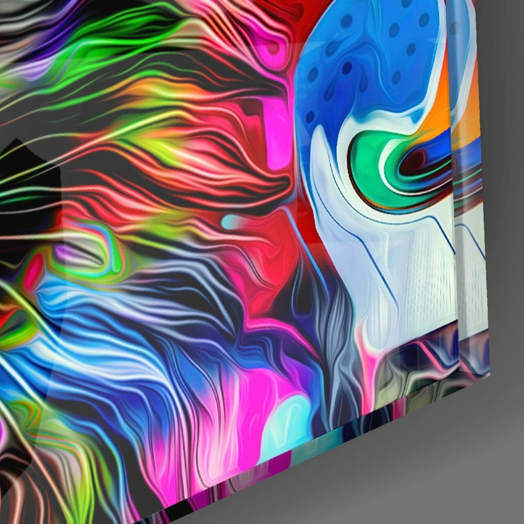 Kedi Kuşağı Cam Tablo