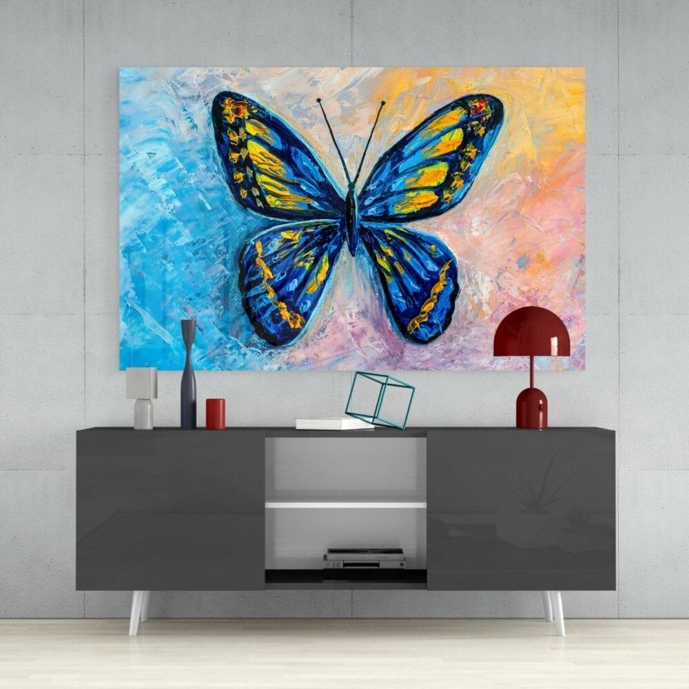 Kelebek Cam Tablo No:9073