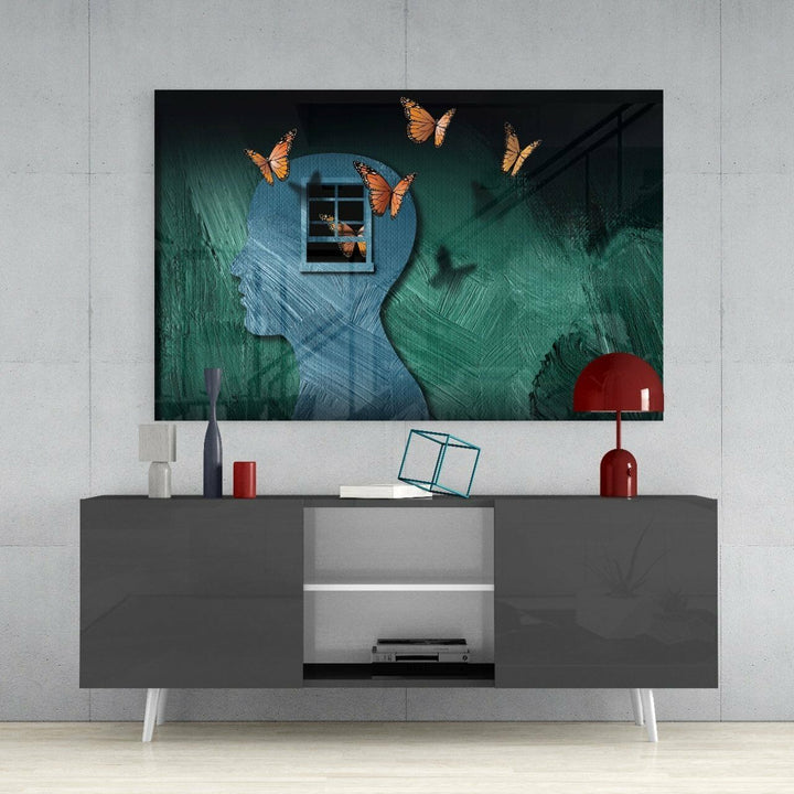 Kelebek Etkisi Cam Tablo