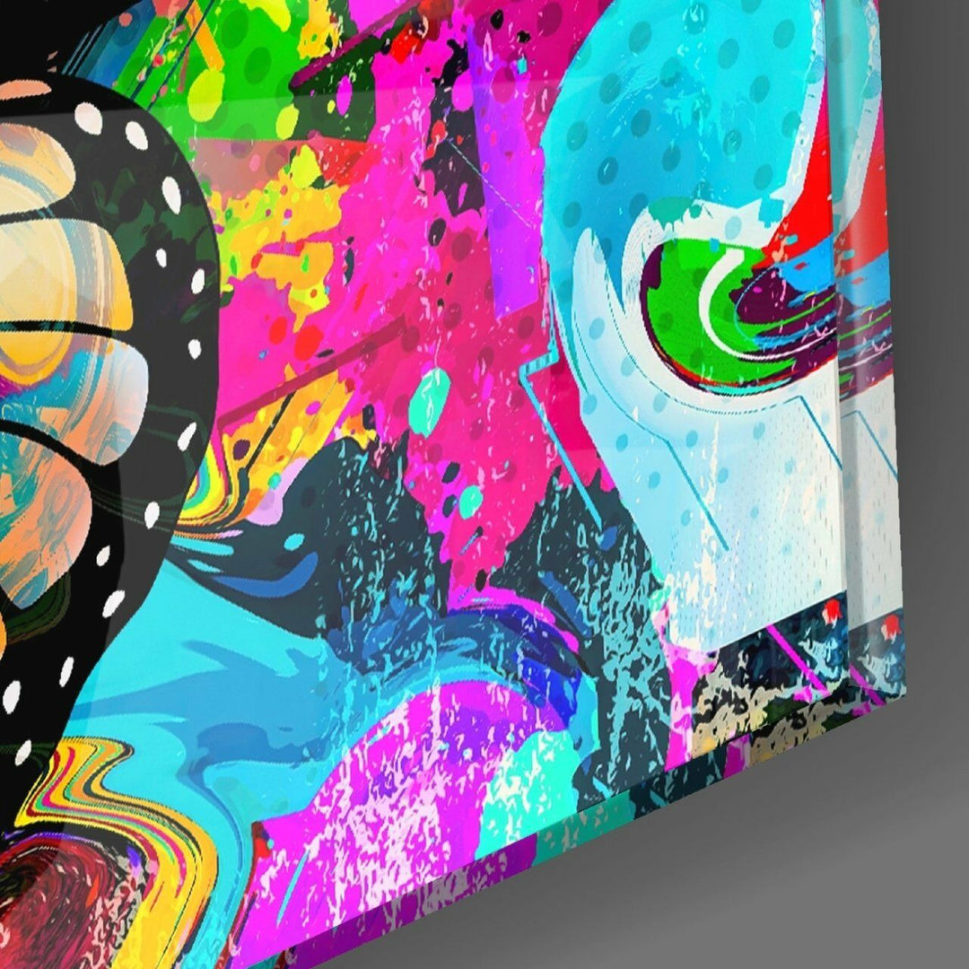 Kelebek Kuşağı Cam Tablo