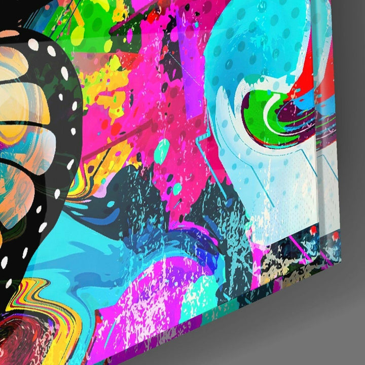 Kelebek Kuşağı Cam Tablo