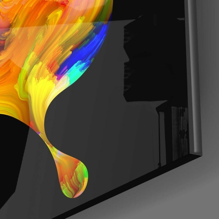 Kelebek Silüetler Cam Tablo