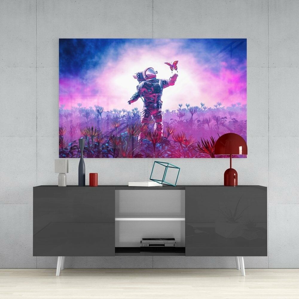 Kelebekler Diyarı Cam Tablo