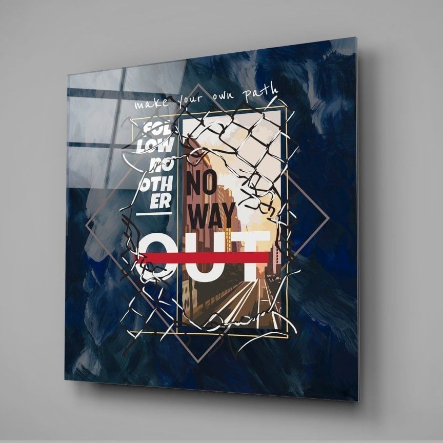 Kendi Yolunu Çiz Cam Tablo