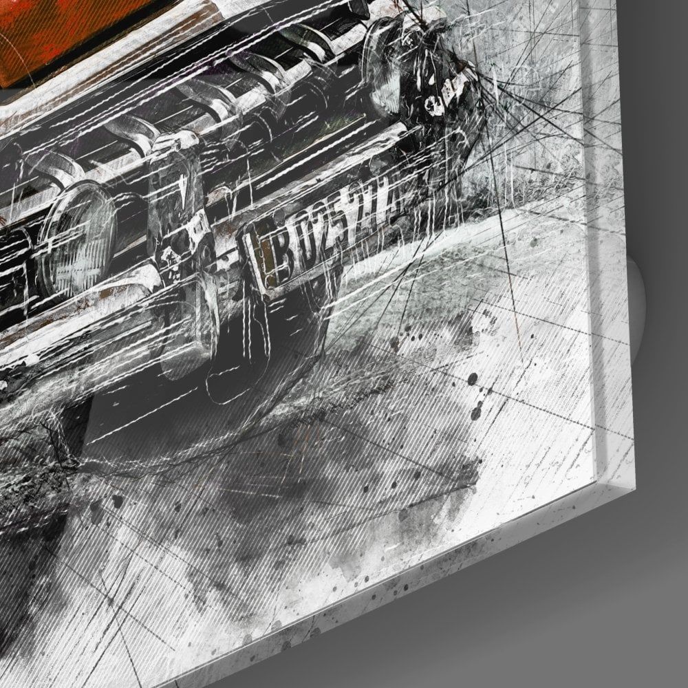 Kırmızı Chevrolet Cam Tablo