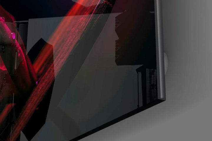 Kırmızı Yaprak Cam Tablo