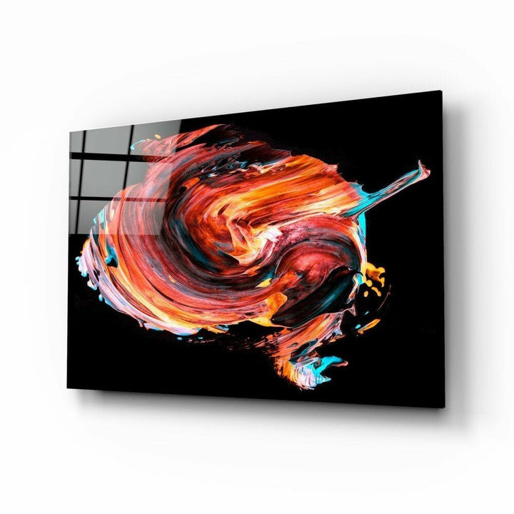 Kırmızının Dansı Cam Tablo