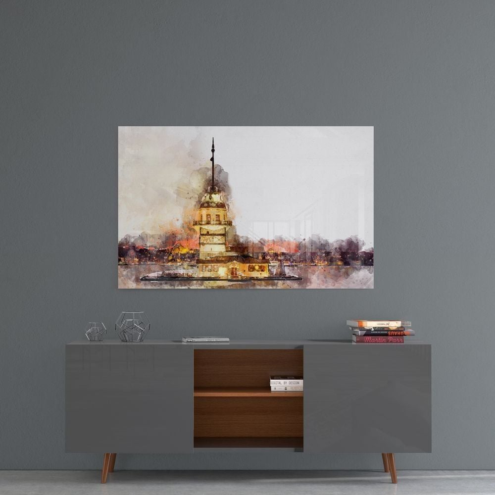 Kız Kulesi Cam Tablo