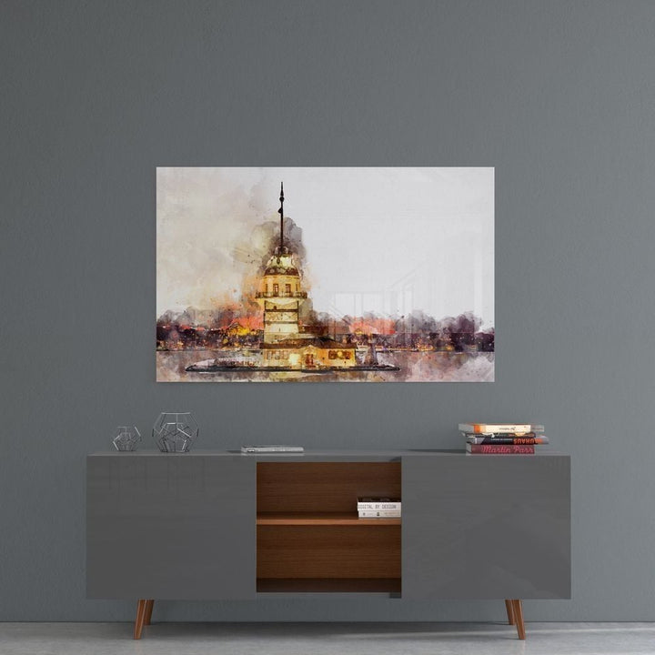 Kız Kulesi Cam Tablo