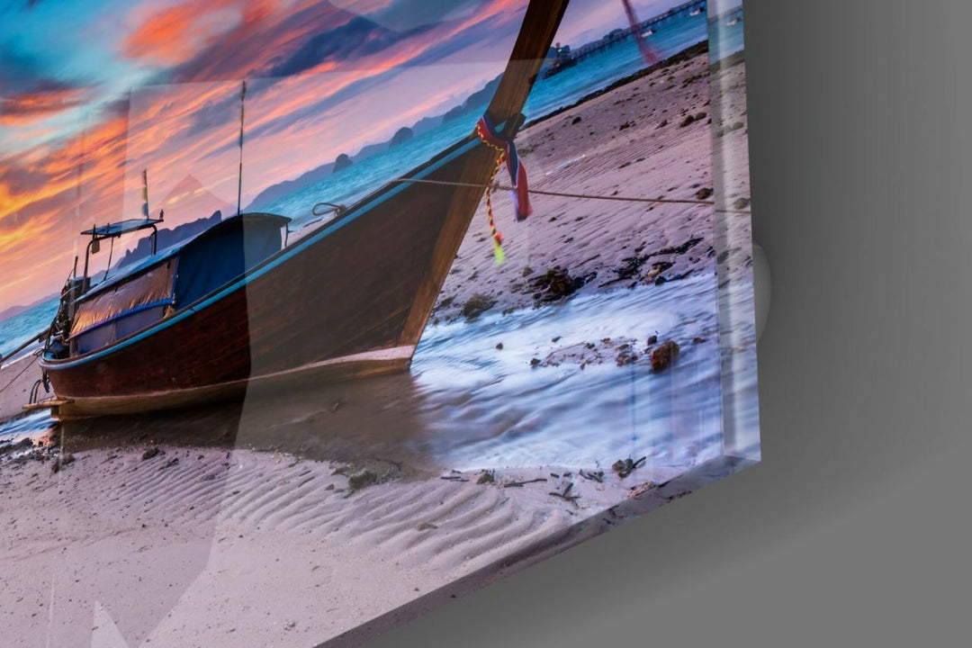 Kızıl Gökyüzü Cam Tablo