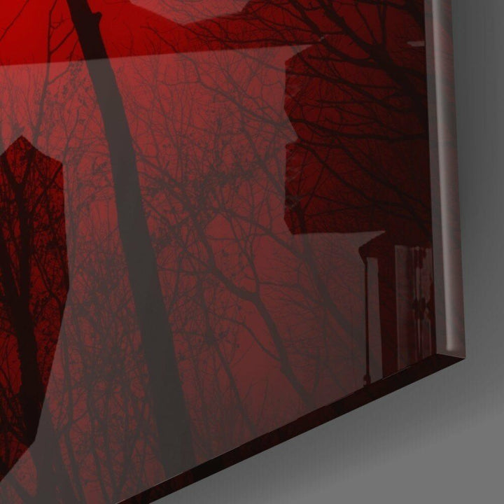 Kızıl Gökyüzü Cam Tablo