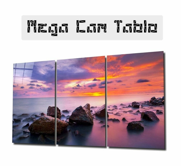 Kızıl Günbatımı Mega Cam Tablo