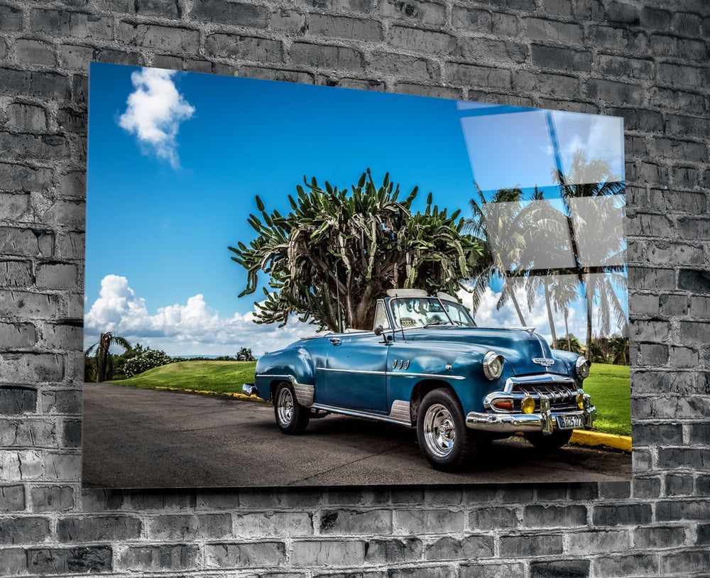 Klasik Araba Cam Tablo