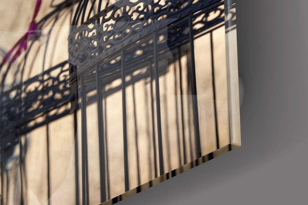 Kuş Kafesi Cam Tablo