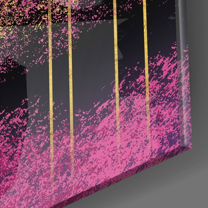 Kuşlar ve Geyikler Cam Tablo