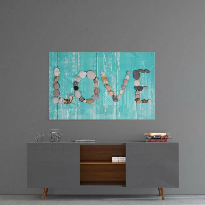 Love (Aşk) Cam Tablo