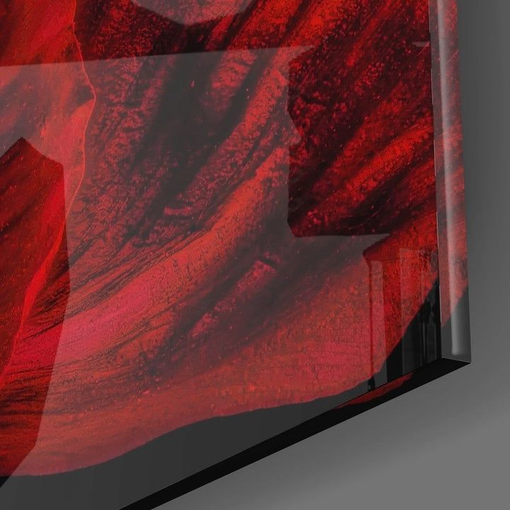 Malvales Çiçeği Cam Tablo