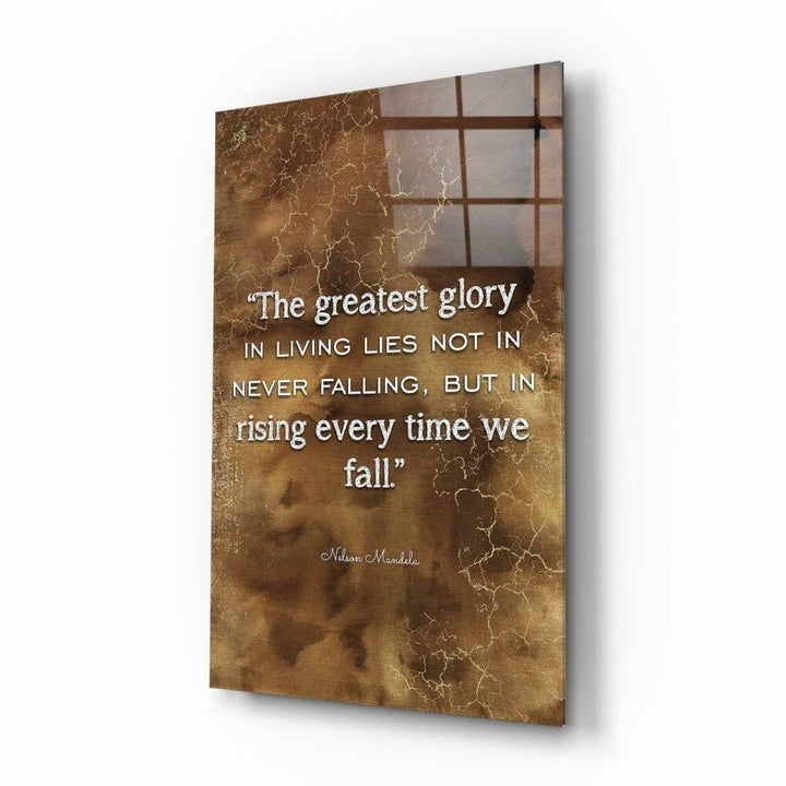 Mandela Sözler Cam Tablo