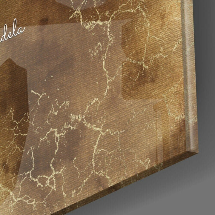 Mandela Sözler Cam Tablo