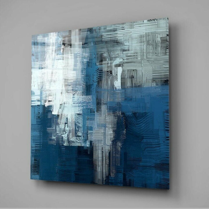 Mavi Dokunuş Cam Tablo