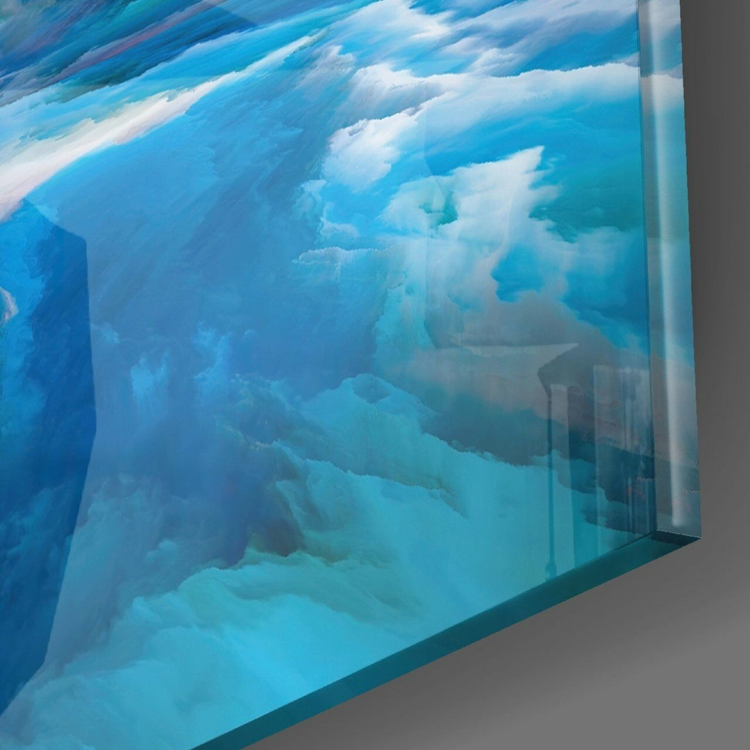 Mavi Patlama Cam Tablo