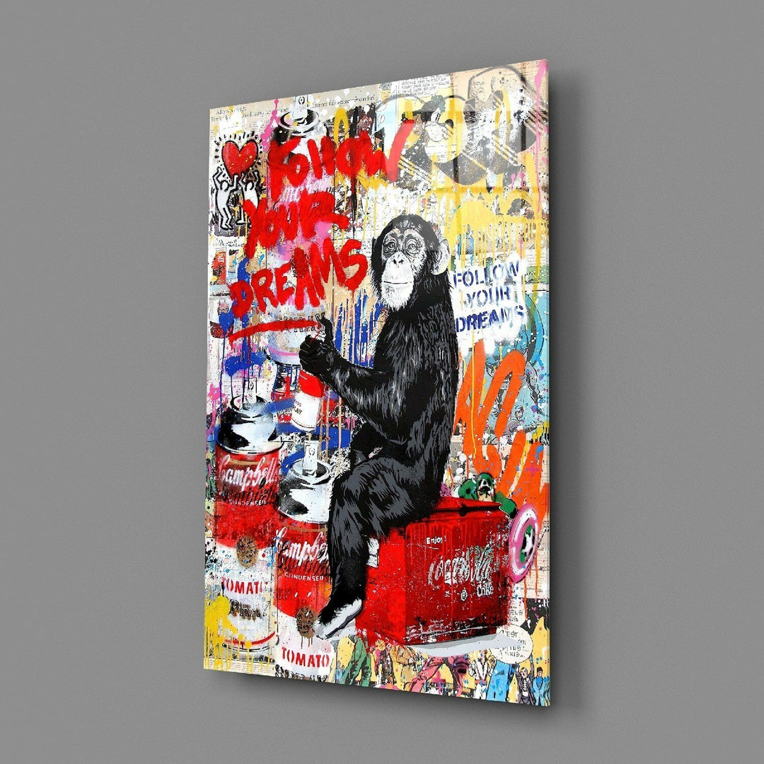 Maymun Nasihati Cam Tablo