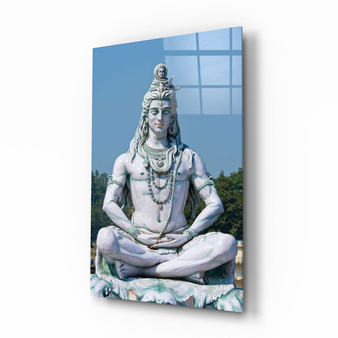 Meditasyonda Shiva Cam Tablo