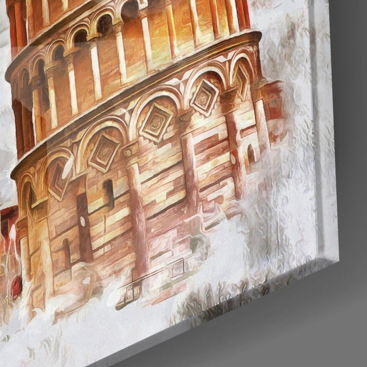 Meşhur Kuleler Cam Tablo