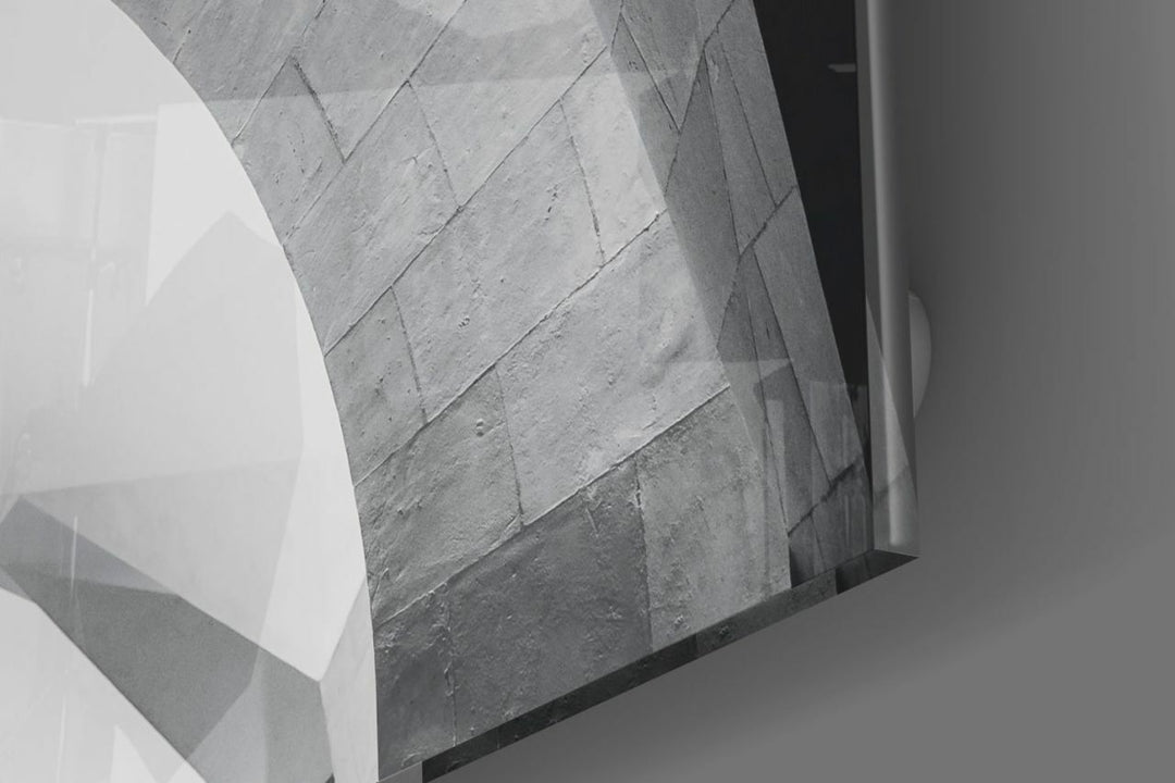 Mimari Geometrik Şekiller Cam Tablo