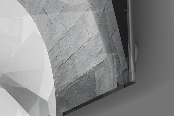 Mimari Geometrik Şekiller Cam Tablo