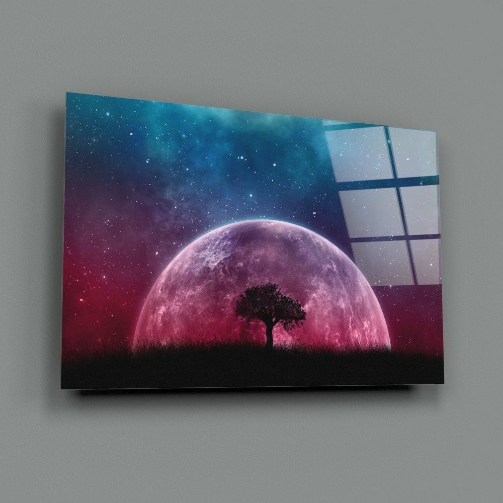 Mistik Gece Cam Tablo