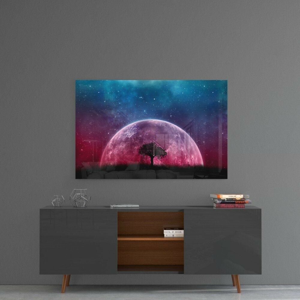 Mistik Gece Cam Tablo